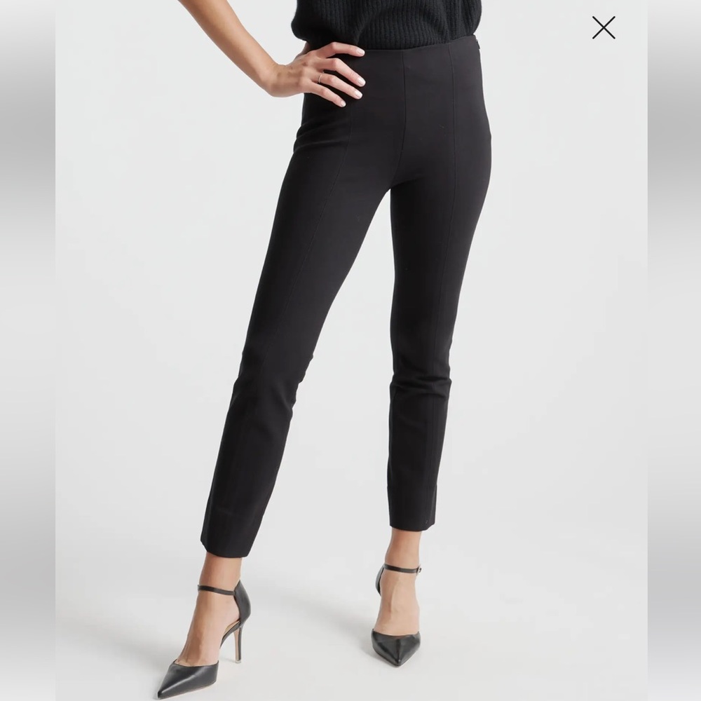 Quince Ultra-Stretch Ponte Pintuck Ankle Pant XS